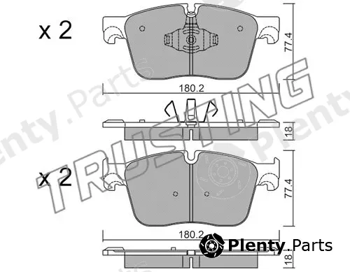 Trusting 1124.0 — Brake Pad Set, disc brake
