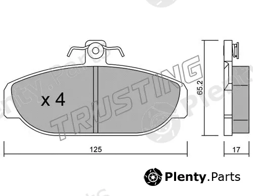 Trusting 190.0 — Brake Pad Set, disc brake