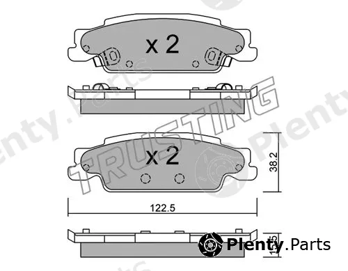 Trusting 716.0 — Brake Pad Set, disc brake