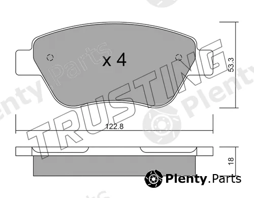 Trusting 330.1 — Brake Pad Set, disc brake