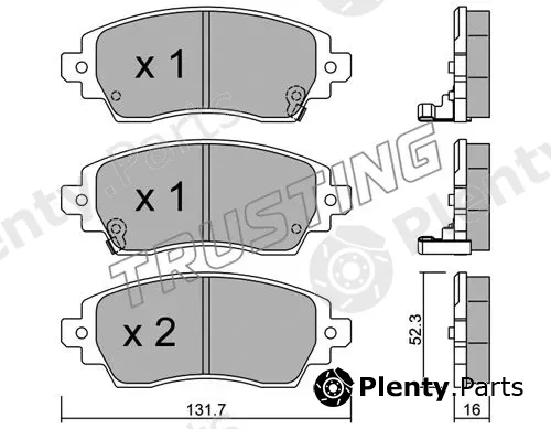 Trusting 766.0 — Brake Pad Set, disc brake