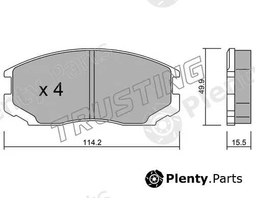 Trusting 230.0 — Brake Pad Set, disc brake