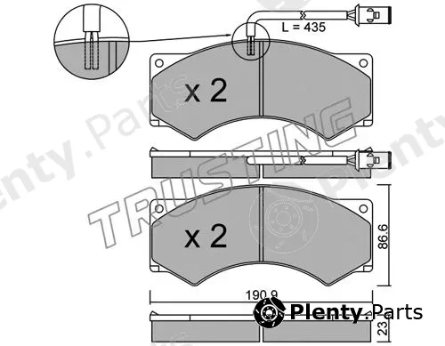 Trusting 595.1 — Brake Pad Set, disc brake