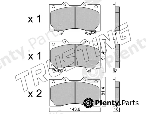 Trusting 1279.0 — Brake Pad Set, disc brake