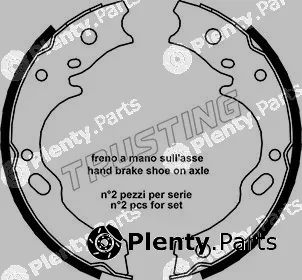Trusting 047.375 — Brake Shoe Set, parking brake