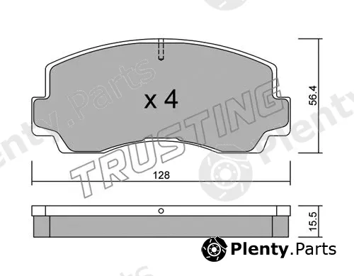 Trusting 252.0 — Brake Pad Set, disc brake