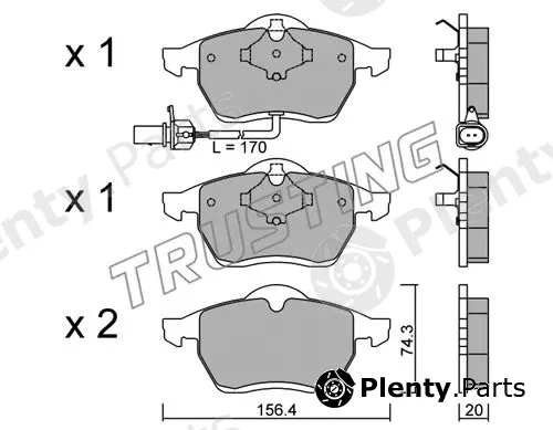 Trusting 288.1 — Brake Pad Set, disc brake
