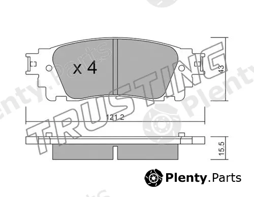 Trusting 1065.0 — Brake Pad Set, disc brake