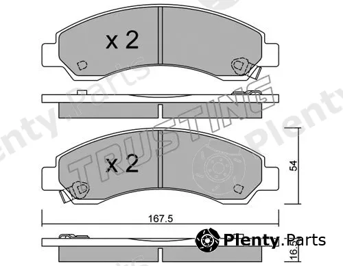 Trusting 905.0 — Brake Pad Set, disc brake
