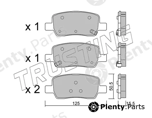 Trusting 1304.0 — Brake Pad Set, disc brake