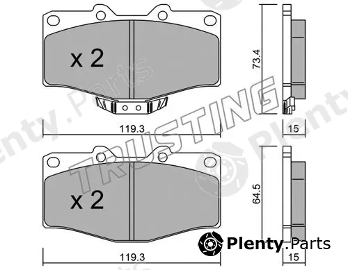 Trusting 251.0 — Brake Pad Set, disc brake