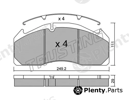 Trusting 609.0 — Brake Pad Set, disc brake