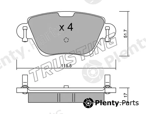Trusting 328.0 — Brake Pad Set, disc brake