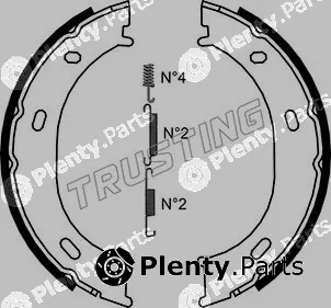 Trusting 052.126K — Brake Shoe Set, parking brake