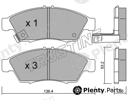 Trusting 453.0 — Brake Pad Set, disc brake