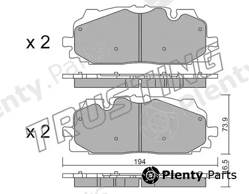 Trusting 1128.0 — Brake Pad Set, disc brake