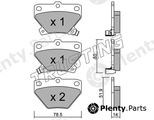 Trusting 439.0 — Brake Pad Set, disc brake
