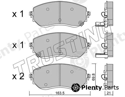 Trusting 1191.0 — Brake Pad Set, disc brake