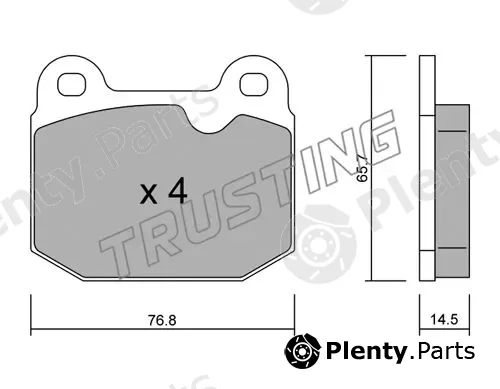 Trusting 015.3 — Brake Pad Set, disc brake