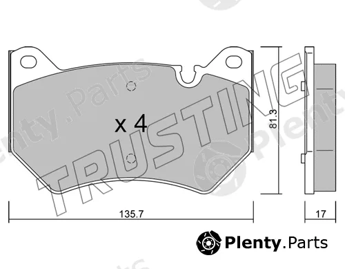Trusting 1170.0 — Brake Pad Set, disc brake