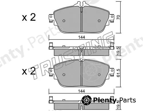Trusting 1041.0 — Brake Pad Set, disc brake