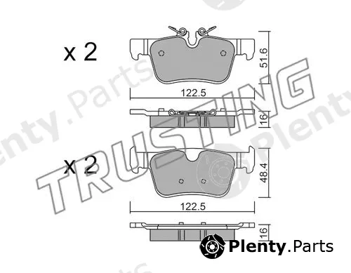 Trusting 1121.0 — Brake Pad Set, disc brake