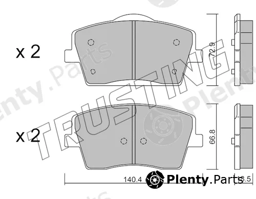 Trusting 1186.0 — Brake Pad Set, disc brake