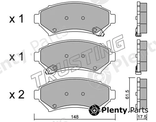 Trusting 712.0 — Brake Pad Set, disc brake