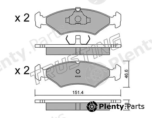 Trusting 031.0 — Brake Pad Set, disc brake