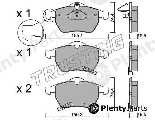 Trusting 120.1 — Brake Pad Set, disc brake