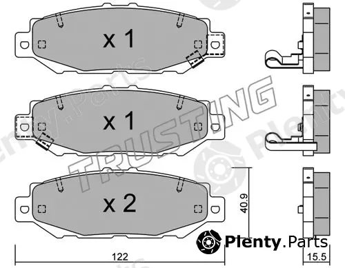 Trusting 775.0 — Brake Pad Set, disc brake