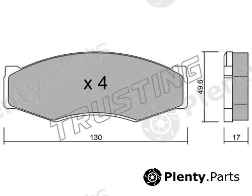 Trusting 068.0 — Brake Pad Set, disc brake