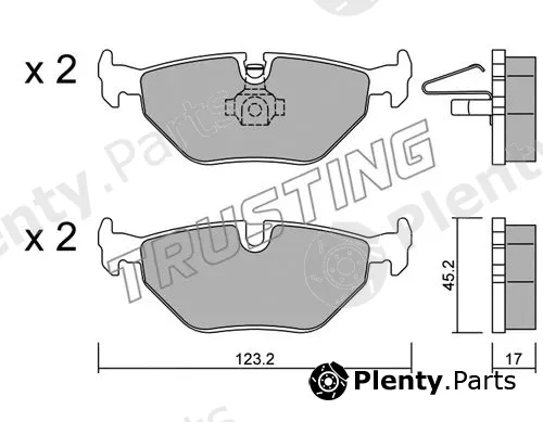 Trusting 270.0 — Brake Pad Set, disc brake