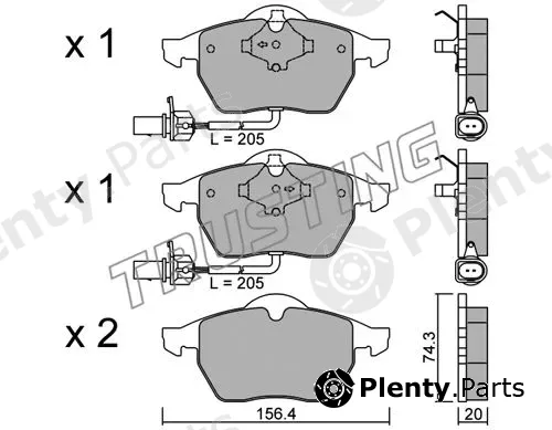 Trusting 188.3 — Brake Pad Set, disc brake