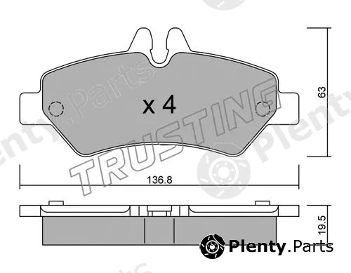 Trusting 688.0 — Brake Pad Set, disc brake