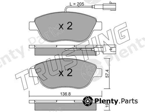 Trusting 331.3 — Brake Pad Set, disc brake