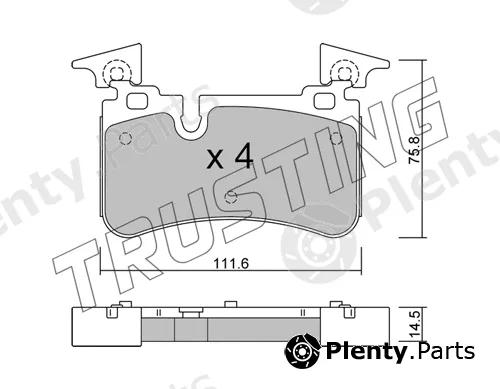 Trusting 1223.0 — Brake Pad Set, disc brake