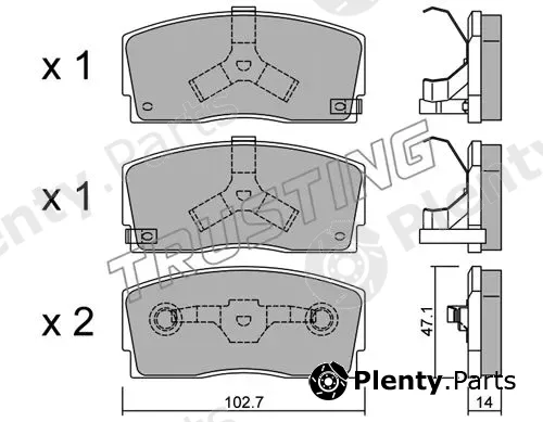 Trusting 249.0 — Brake Pad Set, disc brake