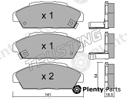 Trusting 394.0 — Brake Pad Set, disc brake