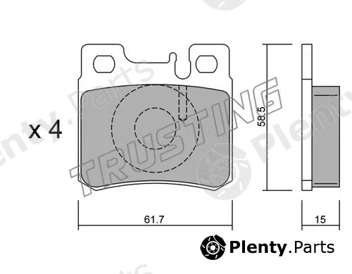 Trusting 212.0 — Brake Pad Set, disc brake