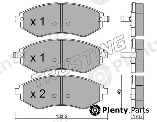 Trusting 524.1 — Brake Pad Set, disc brake