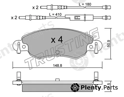 Trusting 339.0 — Brake Pad Set, disc brake