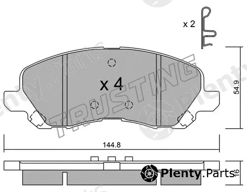 Trusting 497.0 — Brake Pad Set, disc brake