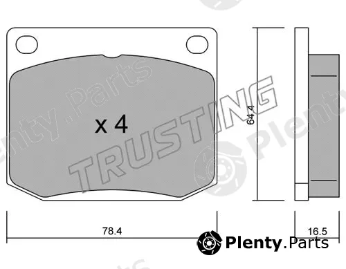Trusting 020.0 — Brake Pad Set, disc brake