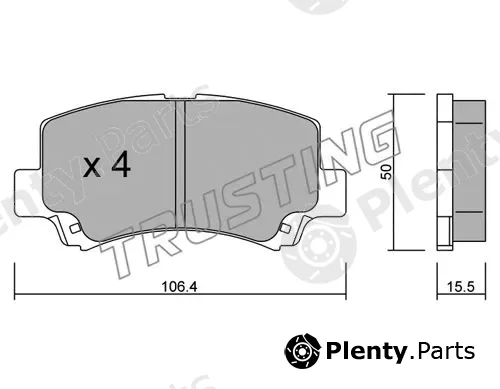 Trusting 434.0 — Brake Pad Set, disc brake