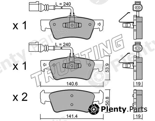 Trusting 677.0 — Brake Pad Set, disc brake