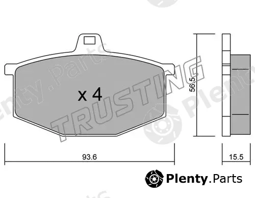 Trusting 014.0 — Brake Pad Set, disc brake