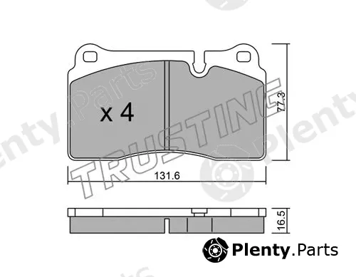 Trusting 711.0 — Brake Pad Set, disc brake