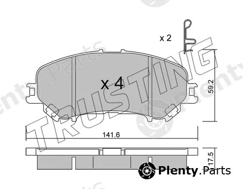 Trusting 1034.1 — Brake Pad Set, disc brake