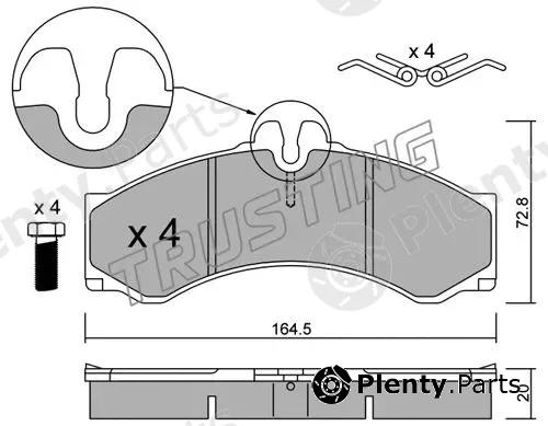 Trusting 271.0 — Brake Pad Set, disc brake